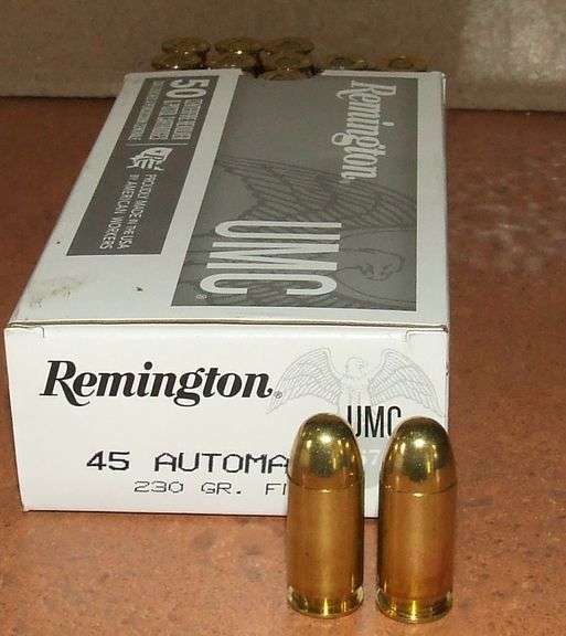 50 Rounds Remington .45 ACP  230 gr FMJ