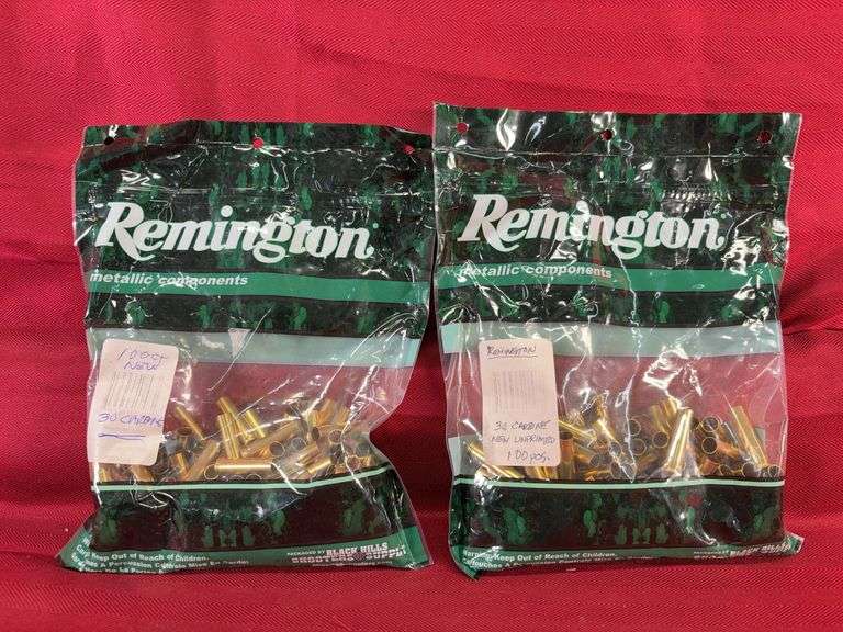 2-100 Count Bags Unprimed Brass Remington 30 Carbine