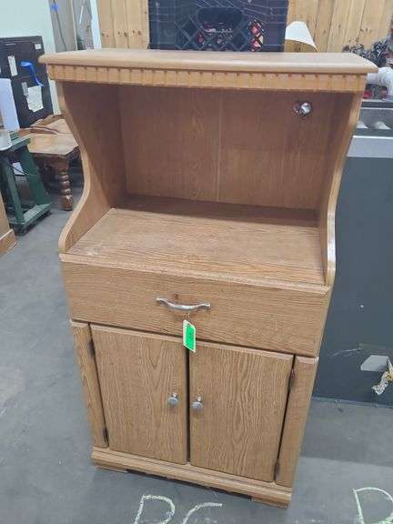 Wooden Microwave Cart