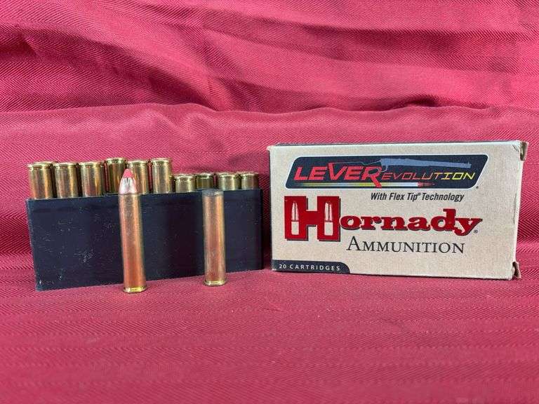 20 RD Box-12 Live & 8 Brass Hornady 444 Marlin-265 gr-FTX