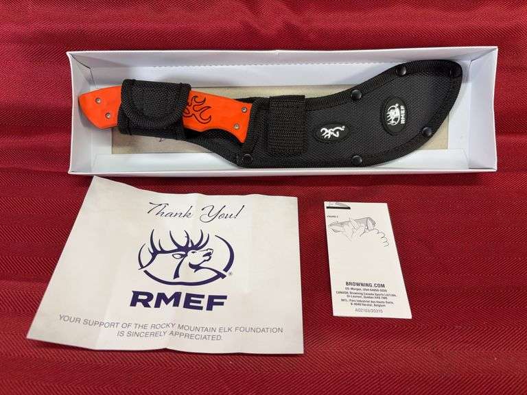 Browning RMEF Skinning Knife Model 0448R w/Sheath