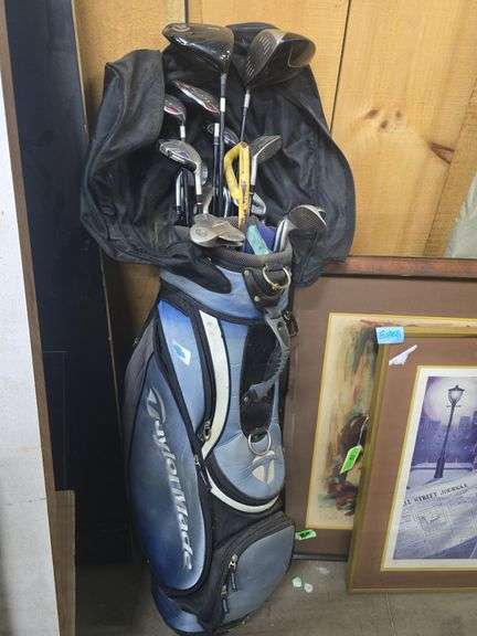 Taylormade Golf Bag with Approx 17 Clubs (Various Types)