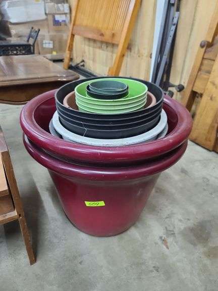 Twenty-Seven Plastic Planters, Many Sizes