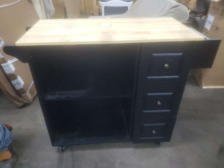 Wooden Cabinet On Casters With Doors