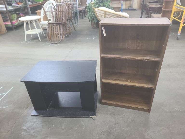 Bookshelf (Approx. 24x40x10) and TV Stand (Approx. 32x19x20)