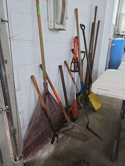 Rakes, Shovels, Post Hole Digger, Sickles, Trimmers, Weedeater, Pitch Fork