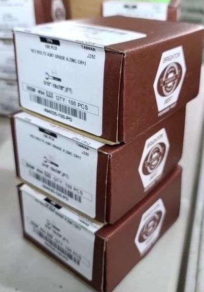 NIB: 300 5/16in-18x7/8 Grade A Hex-Head, Zinc Coated Bolts
