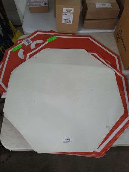 5 Vinyl Stick On Stop Signs