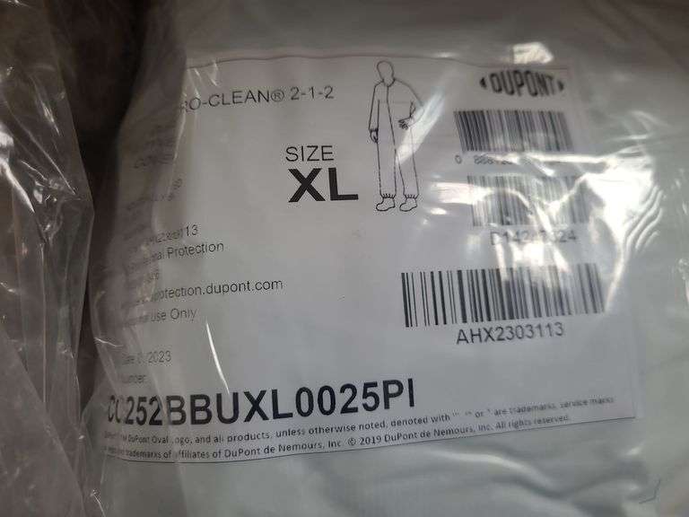 Box of DuPont Tyvek Micro-Clean Size XL Coverall