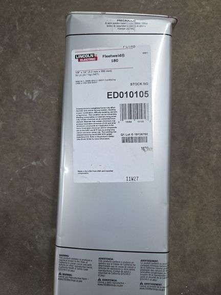 Lincoln Electric Fleetweld 180 1/8" x 14"  50lb Welding Rods New In Sealed Container