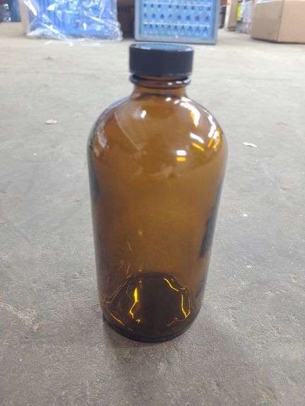 10 Brown Glass Bottles