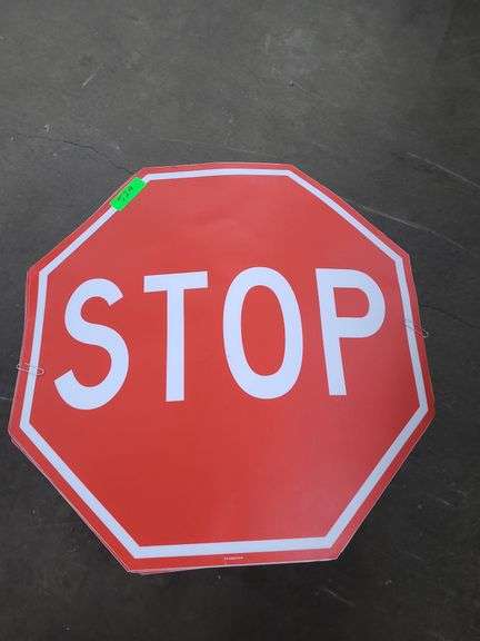 5 Vinyl Stick On Stop Signs