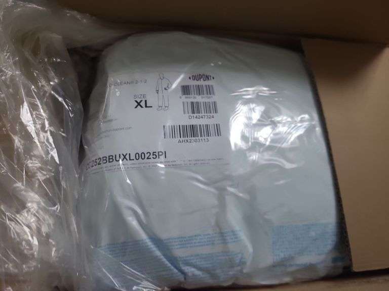 Box of DuPont Tyvek Micro-Clean Size XL Coverall