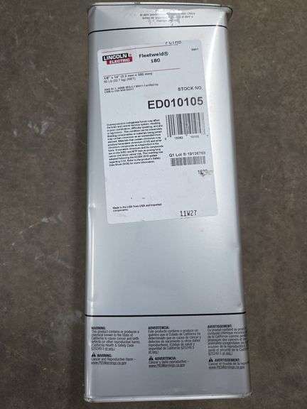 Lincoln Electric Fleetweld 180 1/8" x 14"  50lb Welding Rods New In Sealed Container