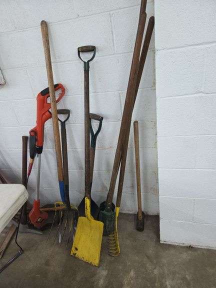 Rakes, Shovels, Post Hole Digger, Sickles, Trimmers, Weedeater, Pitch Fork