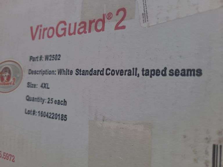 Box of International Enviroguard 4XL Coveralls
