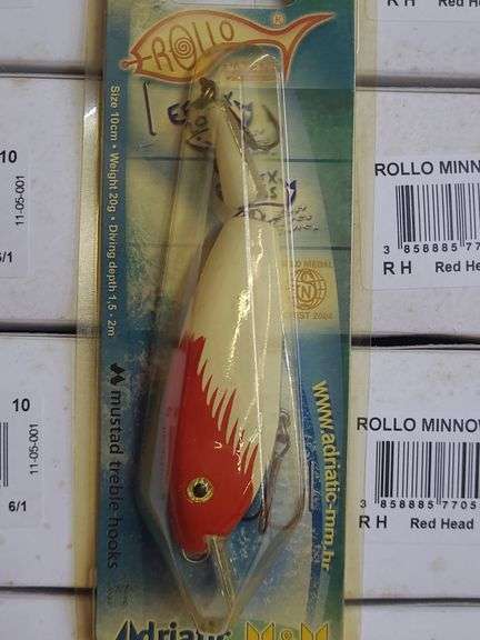 Approx. 120 Red Head Rollo Minnow Lures