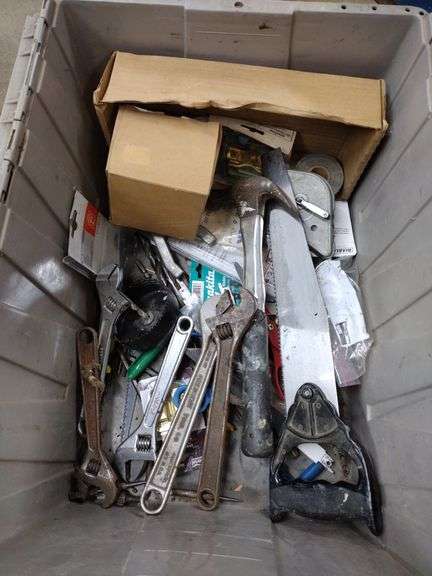 Air Hose, Galvanized Drop Line Caps, Various Wrenches, Miter Saw, Saw Blades, Hole Saw, Multi tester Kit, Chalk Line