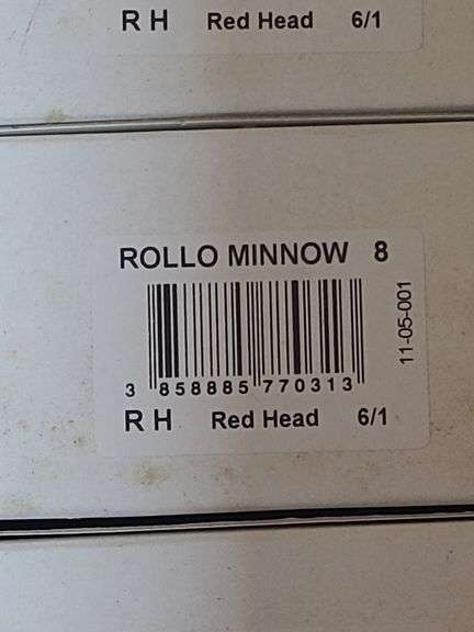 Approx. 40 Red Head Rollo Minnow Lures