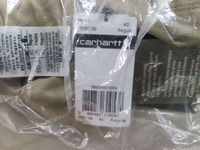 NIP: Carhartt Flame Resistant Coveralls, Size: 40-Regular