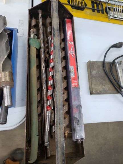 Tray of Boring Drill Bits