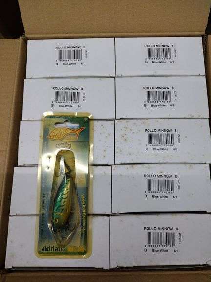 Approx 120 NIB Rollo Minnow Blue-White Lures