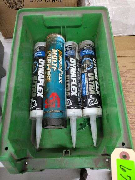 3 Tubes of Dynaflex Clear Exterior Sealant, 1 Tube Grease in Plastic Tub
