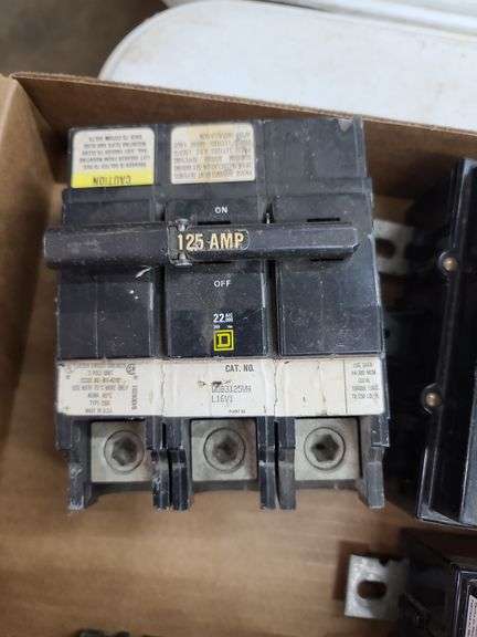 Seven Large Circuit Breakers