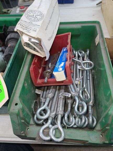 Bin of Turnbuckles, Compass and Thermometer