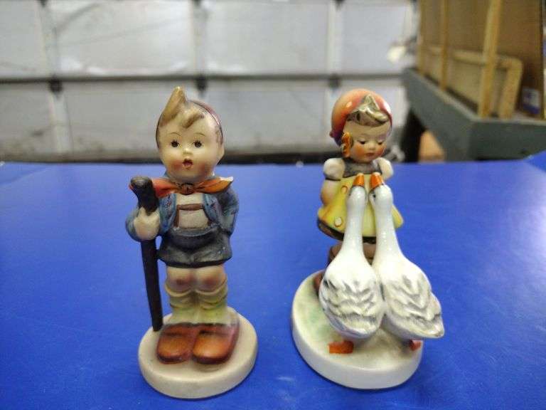 2 Vintage Goebel Hummel Figurines - Boys Scarf is Chipped