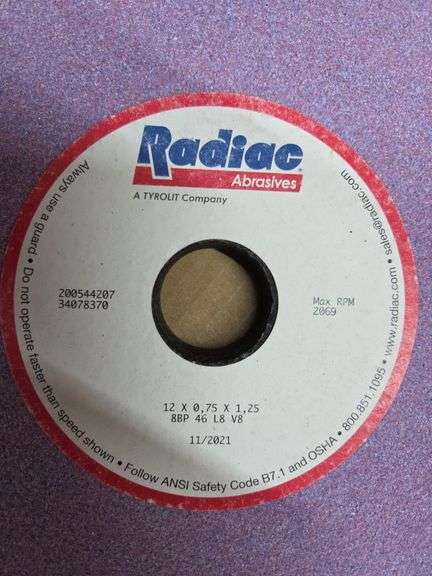 10 Radiac Abrasive Grinding Wheels 12 x 0.75 x 1.25