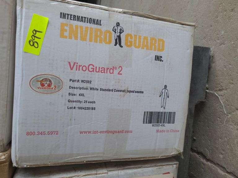 Box of International Enviroguard 4XL Coveralls