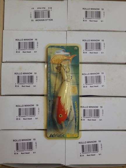 Approx. 120 Red Head Rollo Minnow Lures