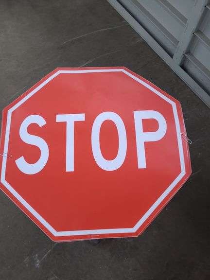 5 Vinyl Stick On Stop Signs