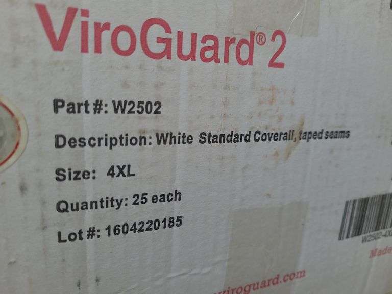 Box of International Enviroguard 4XL Coveralls