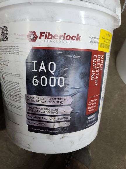 5 Gallons of Fiberlock IAQ 6000 Tintable White Mold Resistant Coating