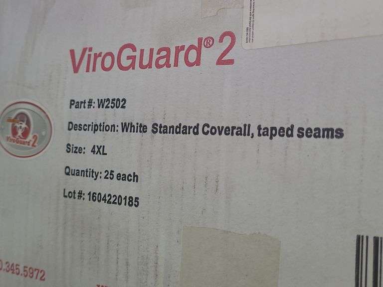 Box of International Enviroguard 4XL Coveralls