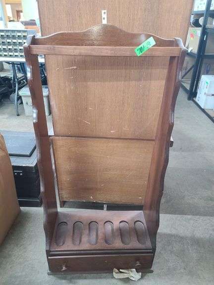 Wall Hanging Gun Rack with Drawer, Approx. 43x21x10