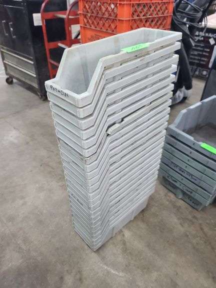 Twenty Three Small Stackable Bins, Approx. 4x5x13