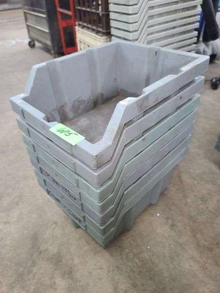 Seven Stackable Bins, Approx. 12x9x6