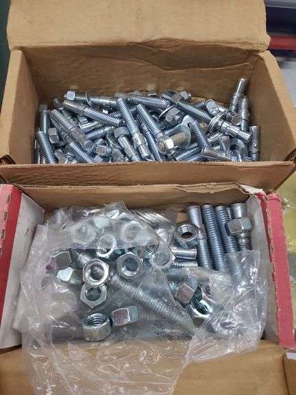 Box of Assorted Hardware, Nuts, Bolts, & Fasteners