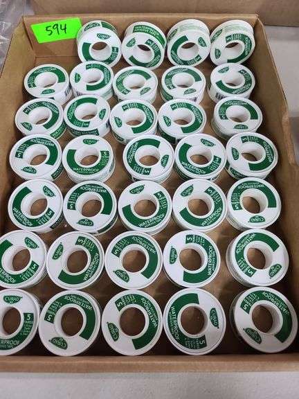 Thirty-Four 1/2in x 5-yard Rolls of Curad Waterproof Adhesive Tape