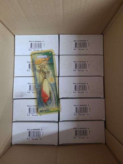 Approx. 40 Red Head Rollo Minnow Lures