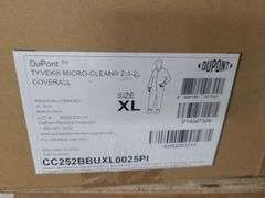 Box of DuPont Tyvek Micro-Clean Size XL Coverall