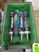 3 Tubes of Dynaflex Clear Exterior Sealant, 1 Tube Grease in Plastic Tub
