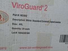 Box of International Enviroguard 4XL Coveralls