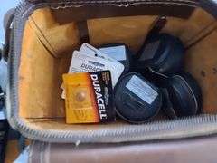 Pentax 35mm Camera with Extra Lenses, Case, Tripod and Flash (untested) in Tote