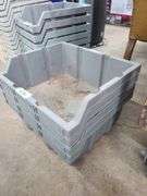 Four Wide Plastic Bins Approx. 15x12x6