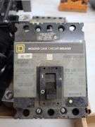Seven Large Circuit Breakers