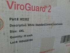 Box of International Enviroguard 4XL Coveralls